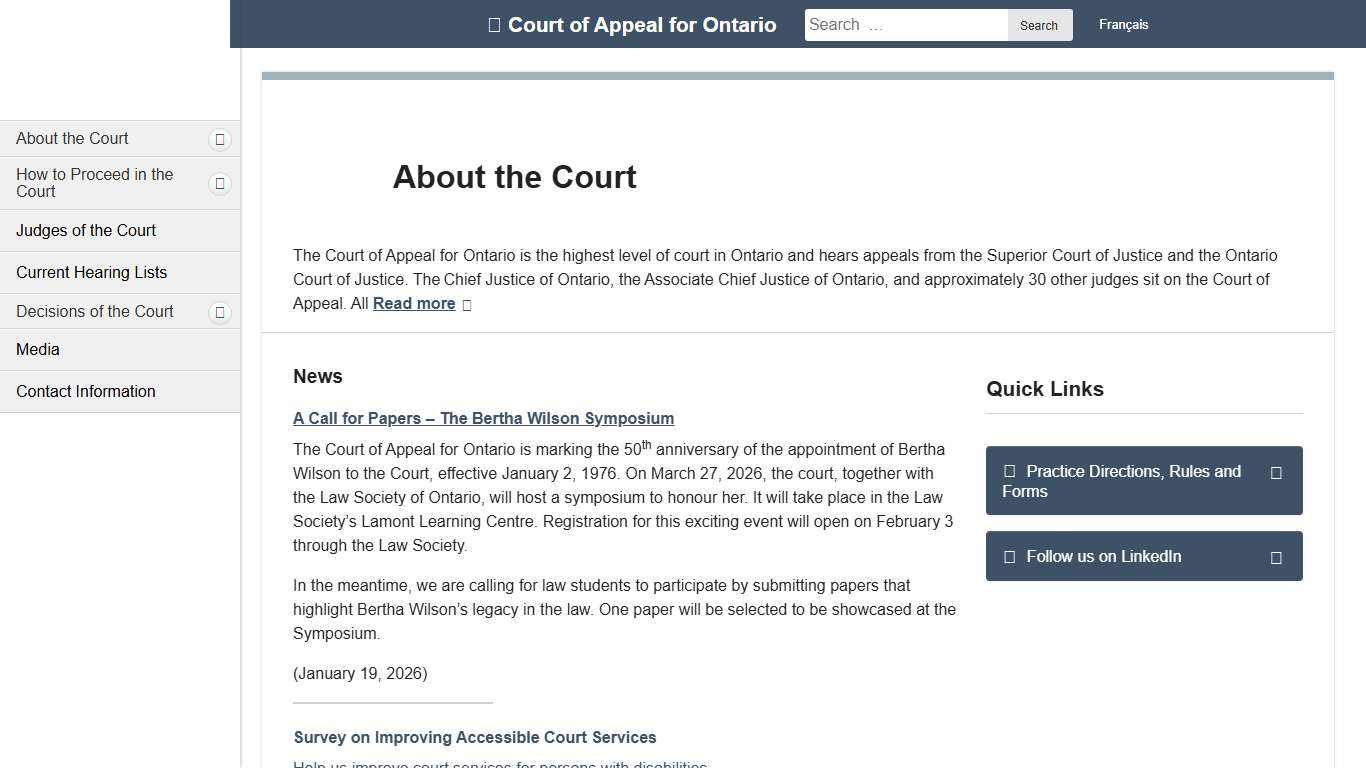 Home - Court of Appeal for Ontario